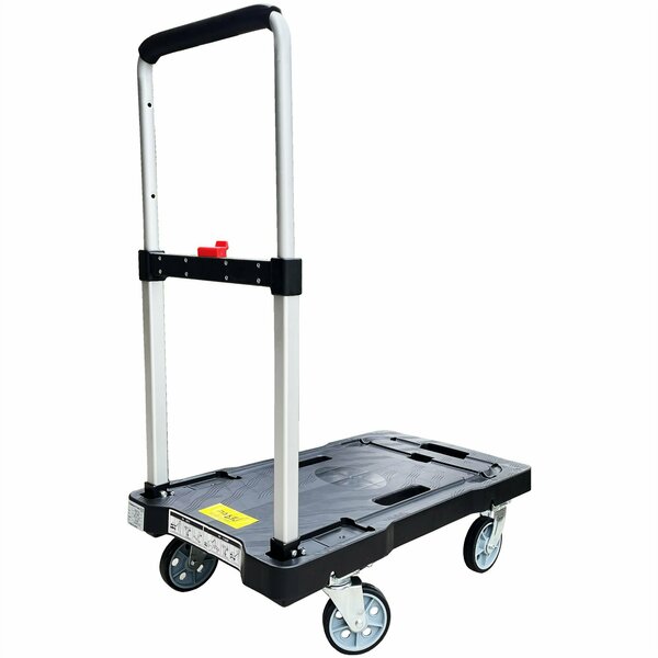 Pake Handling Tools Fold Flat Cart, Plastic, 300 lb. Cap, 26'' x 16-1/4'' x 36'' PAKFT10